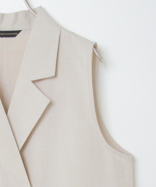 VENCEEXCHANGE（ヴァンスエクスチェンジ）の「Eリネンライクジレ（ダウンベスト・レディース・ベージュ系その他/ベージュ/ブルー・M）」の14枚目の写真