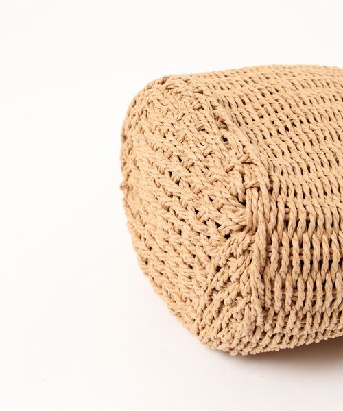 WILLSELECTION（ウィルセレクション）の「ラタン風バイカラーリボンバッグ（かごバッグ・レディース・ベージュ・FREE）」の2枚目の写真