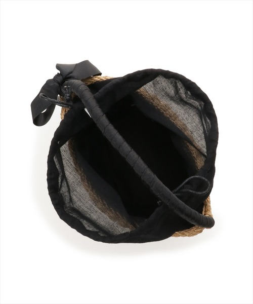 WILLSELECTION（ウィルセレクション）の「ラタン風バイカラーリボンバッグ（かごバッグ・レディース・ベージュ・FREE）」の9枚目の写真