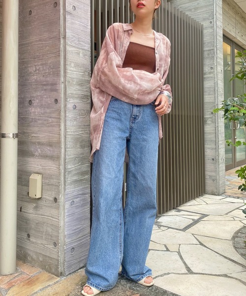 WEGO（ウィゴー）の「WEGO/リブニットキャミソール（キャミソール・レディース・サックスブルー/ピンク/ブラウン/パープル/ホワイト/ブラック・FREE）」の20枚目の写真