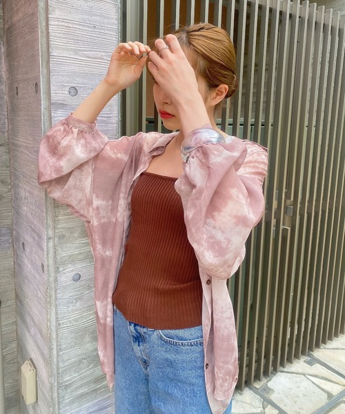 WEGO（ウィゴー）の「WEGO/リブニットキャミソール（キャミソール・レディース・サックスブルー/ピンク/ブラウン/パープル/ホワイト/ブラック・FREE）」の18枚目の写真