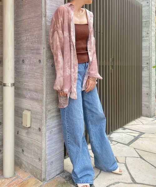 WEGO（ウィゴー）の「WEGO/リブニットキャミソール（キャミソール・レディース・サックスブルー/ピンク/ブラウン/パープル/ホワイト/ブラック・FREE）」の19枚目の写真