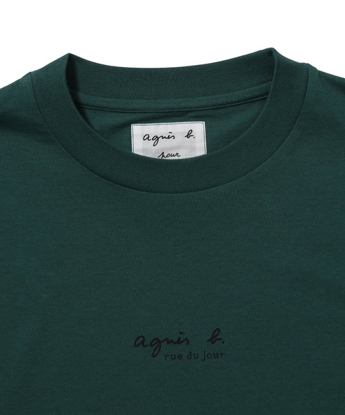 「agnes b.」 長袖カットソー「Adam et Ropeコラボ」 M グリーン レディース agnes b. 「agnes b.」 長袖カットソー「Adam et Ropeコラボ」 M