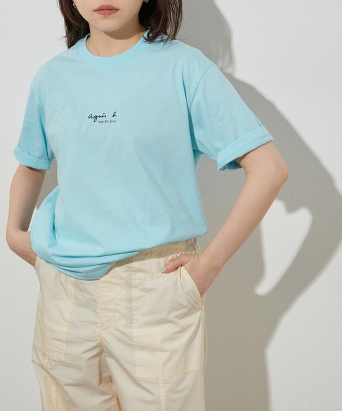 agnes b. pour ADAM ET ROPE'】MINI LOGO T/UNISEX（Tシャツ