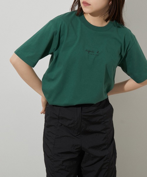 agnes b.(アニエスベー)の「【agnes b. pour ADAM ET ROPE'】MINI LOGO T/UNISEX(Tシャツ/カットソー・メンズ・ホワイト/ブラック/サックスブルー/グリーン・L/XL)」の10枚目の写真