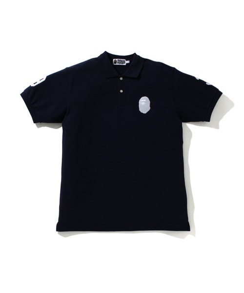 A BATHING APE（アベイシングエイプ）の「LARGE APE HEAD POLO M（ポロシャツ・メンズ・ブラック/ホワイト/ネイビー・XX-LARGE/MEDIUM/SMALL/LARGE/X-LARGE）」の3枚目の写真
