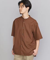 BEAUTY&YOUTH UNITED ARROWS | BY ウーステッド バンドカラー シャツ(シャツ/ブラウス)