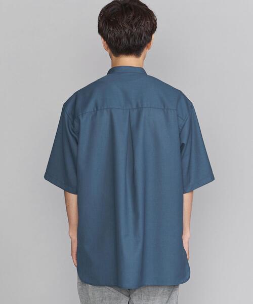 BEAUTY&YOUTH UNITED ARROWS（ビューティーアンドユースユナイテッドアローズ）の「BY ウーステッド バンドカラー シャツ（シャツ/ブラウス・メンズ・ブラウン/ナチュラル/ロイヤルブルー・SMALL/MEDIUM/LARGE/X-LARGE）」の6枚目の写真