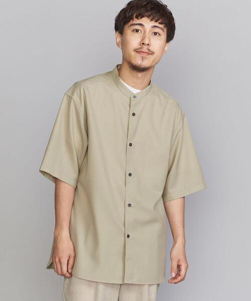 BEAUTY&YOUTH UNITED ARROWS（ビューティーアンドユースユナイテッドアローズ）の「BY ウーステッド バンドカラー シャツ（シャツ/ブラウス・メンズ・ブラウン/ナチュラル/ロイヤルブルー・SMALL/MEDIUM/LARGE/X-LARGE）」の12枚目の写真