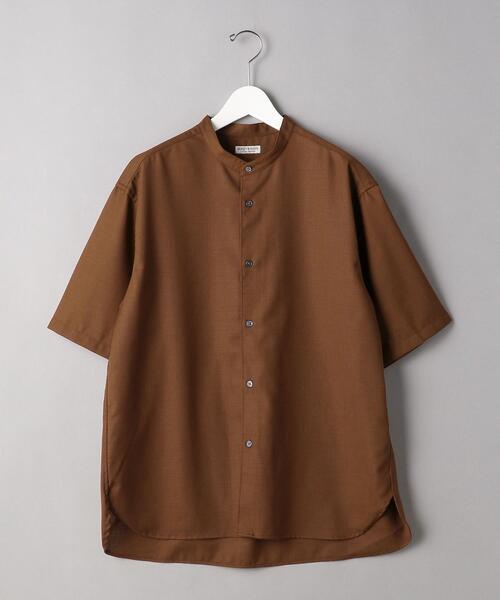 BEAUTY&YOUTH UNITED ARROWS（ビューティーアンドユースユナイテッドアローズ）の「BY ウーステッド バンドカラー シャツ（シャツ/ブラウス・メンズ・ブラウン/ナチュラル/ロイヤルブルー・SMALL/MEDIUM/LARGE/X-LARGE）」の22枚目の写真