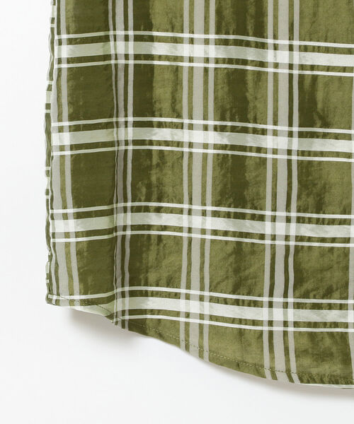 Ray BEAMS（レイビームス）の「GHOSPELL / Tide Check Blouse（シャツ/ブラウス・レディース・グリーン・ONE SIZE）」の4枚目の写真