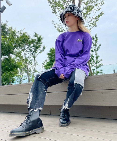 Candy Stripper（キャンディストリッパー）の「GEEK OUT ロングスリーブTシャツ（Tシャツ/カットソー・レディース・ブラック/パープル/オフホワイト・2）」の17枚目の写真