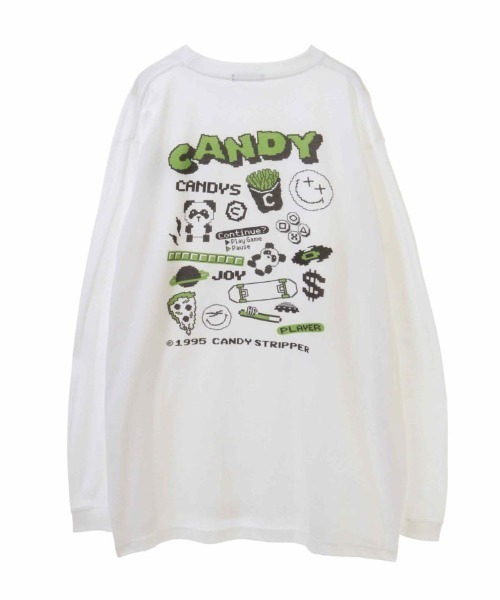 Candy Stripper（キャンディストリッパー）の「GEEK OUT ロングスリーブTシャツ（Tシャツ/カットソー・レディース・ブラック/パープル/オフホワイト・2）」の22枚目の写真