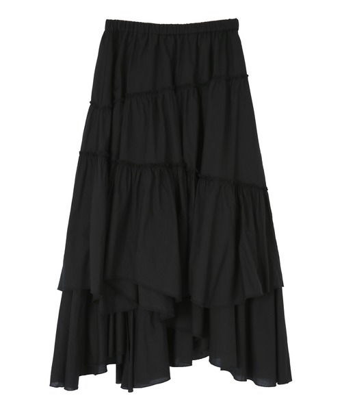 titivate（ティティベイト）の「ランダムティアードスカート（スカート・レディース・モカ/アイボリー/ブラック/ライトカーキ/グレイッシュベージュ・M/S/L）」の7枚目の写真