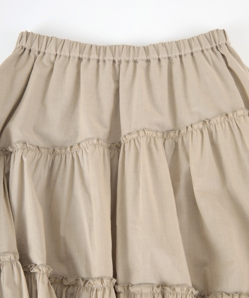 titivate（ティティベイト）の「ランダムティアードスカート（スカート・レディース・モカ/アイボリー/ブラック/ライトカーキ/グレイッシュベージュ・M/S/L）」の13枚目の写真