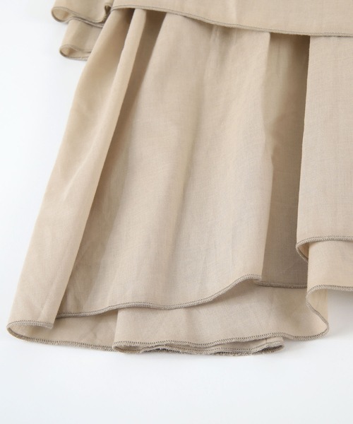 titivate（ティティベイト）の「ランダムティアードスカート（スカート・レディース・モカ/アイボリー/ブラック/ライトカーキ/グレイッシュベージュ・M/S/L）」の12枚目の写真