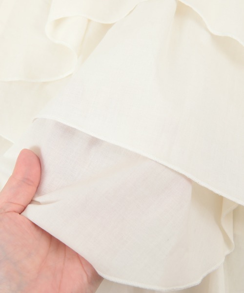 titivate（ティティベイト）の「ランダムティアードスカート（スカート・レディース・モカ/アイボリー/ブラック/ライトカーキ/グレイッシュベージュ・M/S/L）」の10枚目の写真