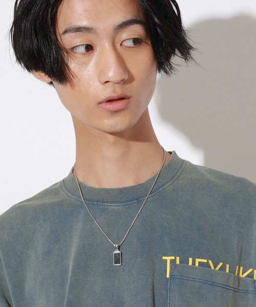 PBLIM（ページボーイリム）の「【PAGEBOYLIM】プレートネックレス（ネックレス・レディース・ホワイト/ブラック・FREE）」の3枚目の写真