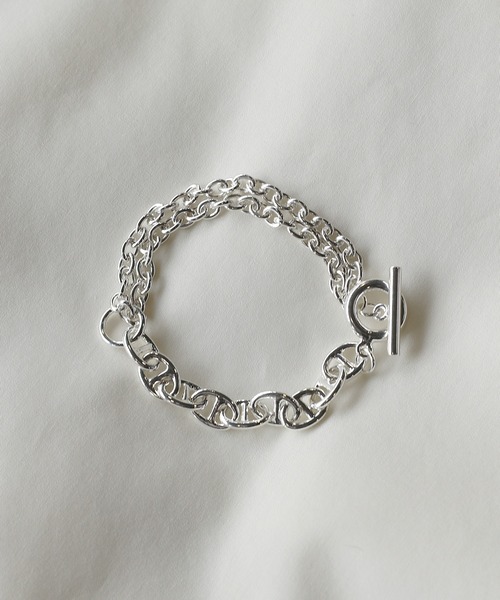 PivoineシルバーグレーバロックパールブレスレットバングルSYG PivoineシルバーグレーバロックパールブレスレットバングルSYG