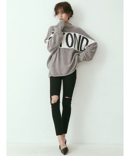 GYDA(ジェイダ)の「H/W KNEEダメージデザインカラーパンツ(チノパンツ・レディース・ブラック/ベージュ・SMALL/MEDIUM/X-SMALL)」の11枚目の写真