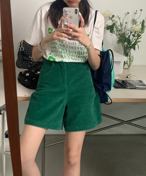 HALEY PESCA（ヘーリーペスカ）の「HALEY PESCA/リンガーネック フラワーTシャツセットアップ（セットアップ・レディース・パープル/ピンク/ブルー/グリーン・FREE）」の7枚目の写真