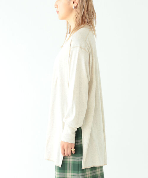 BEAMS BOY（ビームスボーイ）の「BEAMS BOY / ミリタリー リブ ヘンリーネック ロングスリーブ（Tシャツ/カットソー・レディース・ミント/ナチュラル/チャコールグレー・ONE SIZE）」の6枚目の写真