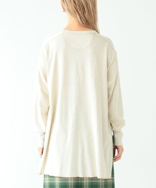 BEAMS BOY（ビームスボーイ）の「BEAMS BOY / ミリタリー リブ ヘンリーネック ロングスリーブ（Tシャツ/カットソー・レディース・ミント/ナチュラル/チャコールグレー・ONE SIZE）」の7枚目の写真