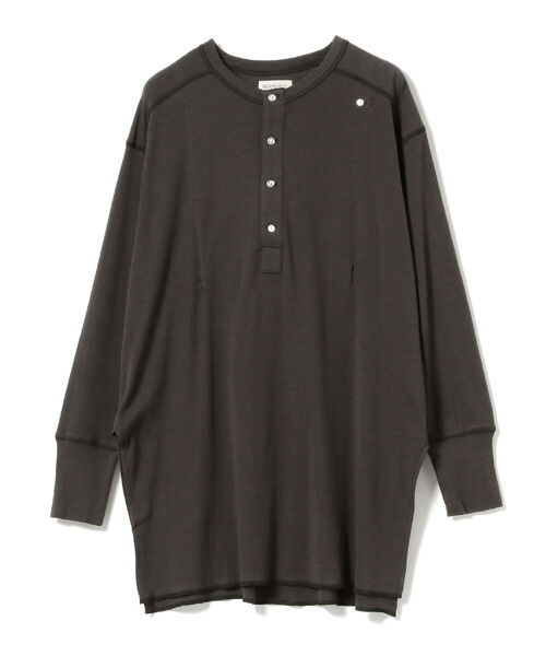 BEAMS BOY（ビームスボーイ）の「BEAMS BOY / ミリタリー リブ ヘンリーネック ロングスリーブ（Tシャツ/カットソー・レディース・ミント/ナチュラル/チャコールグレー・ONE SIZE）」の18枚目の写真