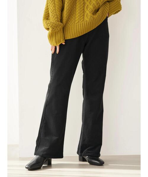 Lee（リー）の「Lee×earth フレアニットコールパンツ（その他パンツ・レディース・ブラック/オフホワイト/モカ・S/M）」の22枚目の写真