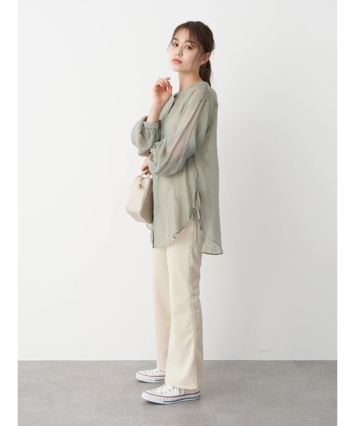 Lee（リー）の「Lee×earth フレアニットコールパンツ（その他パンツ・レディース・ブラック/オフホワイト/モカ・S/M）」の12枚目の写真