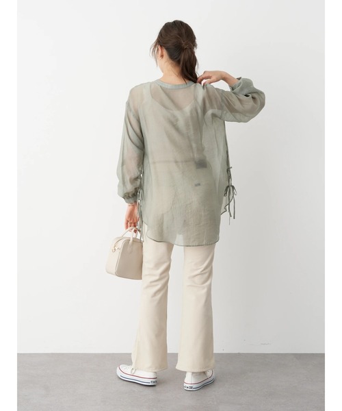 Lee（リー）の「Lee×earth フレアニットコールパンツ（その他パンツ・レディース・ブラック/オフホワイト/モカ・S/M）」の14枚目の写真