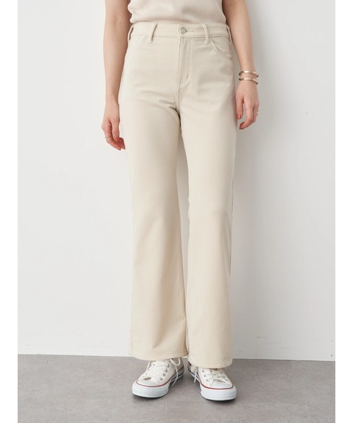 Lee（リー）の「Lee×earth フレアニットコールパンツ（その他パンツ・レディース・ブラック/オフホワイト/モカ・S/M）」の5枚目の写真