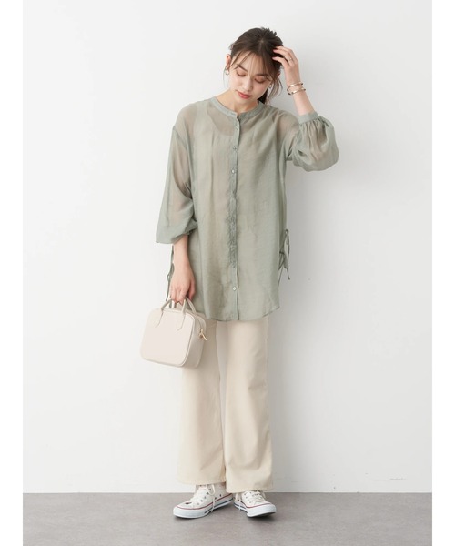 Lee（リー）の「Lee×earth フレアニットコールパンツ（その他パンツ・レディース・ブラック/オフホワイト/モカ・S/M）」の10枚目の写真