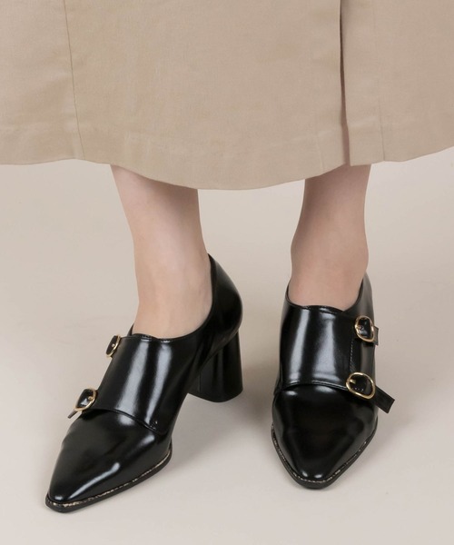 RANDA（ランダ）の「ソフト モンクストラップシューズ（ドレスシューズ・レディース・ダークブラウン/ブラック/アイボリー・L/M/LL/S）」の3枚目の写真