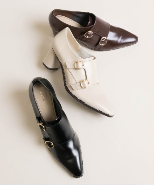 RANDA（ランダ）の「ソフト モンクストラップシューズ（ドレスシューズ・レディース・ダークブラウン/ブラック/アイボリー・L/M/LL/S）」の4枚目の写真
