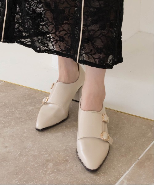 RANDA（ランダ）の「ソフト モンクストラップシューズ（ドレスシューズ・レディース・ダークブラウン/ブラック/アイボリー・L/M/LL/S）」の6枚目の写真