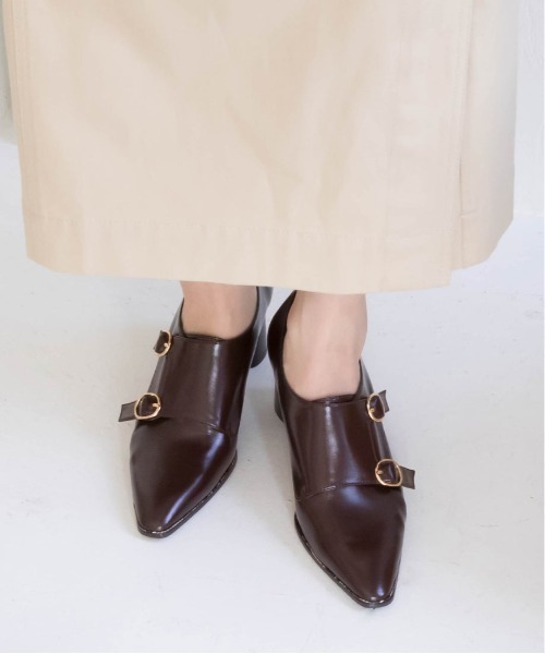 RANDA（ランダ）の「ソフト モンクストラップシューズ（ドレスシューズ・レディース・ダークブラウン/ブラック/アイボリー・L/M/LL/S）」の10枚目の写真