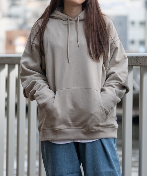 Limited Line Naive Magic（リミテッドラインナイーブマジック）の「【a】TC裏毛フェイクレイヤードフードパーカー（パーカー・メンズ・ブルー/チャコールグレー/グリーン/グレー/ベージュ/アイボリー・MEDIUM/LARGE）」の5枚目の写真