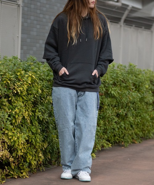 Limited Line Naive Magic（リミテッドラインナイーブマジック）の「【a】TC裏毛フェイクレイヤードフードパーカー（パーカー・メンズ・ブルー/チャコールグレー/グリーン/グレー/ベージュ/アイボリー・MEDIUM/LARGE）」の10枚目の写真