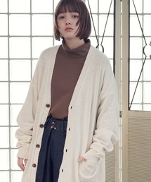 オーバーサイズ ボリューム ビッグ ニット カーディガン