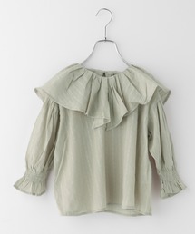 【キッズ】ラッフルフリルブラウス7分袖/215374
