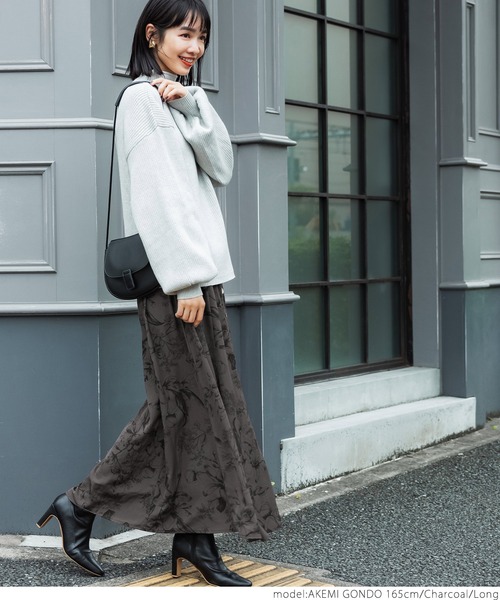 coca(coca)(コカ)の「大人花柄スカート(スカート・レディース・チャコールグレー・SHORT/LONG)」の9枚目の写真