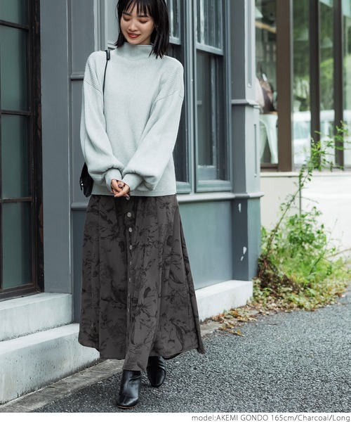 coca(coca)(コカ)の「大人花柄スカート(スカート・レディース・チャコールグレー・SHORT/LONG)」の11枚目の写真