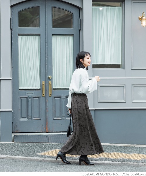 coca(coca)(コカ)の「大人花柄スカート(スカート・レディース・チャコールグレー・SHORT/LONG)」の12枚目の写真