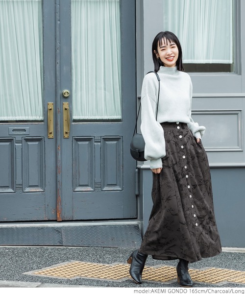 coca(coca)(コカ)の「大人花柄スカート(スカート・レディース・チャコールグレー・SHORT/LONG)」の13枚目の写真