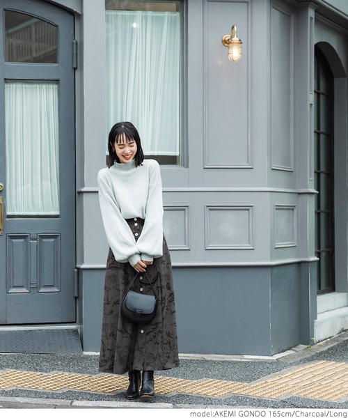 coca(coca)(コカ)の「大人花柄スカート(スカート・レディース・チャコールグレー・SHORT/LONG)」の14枚目の写真