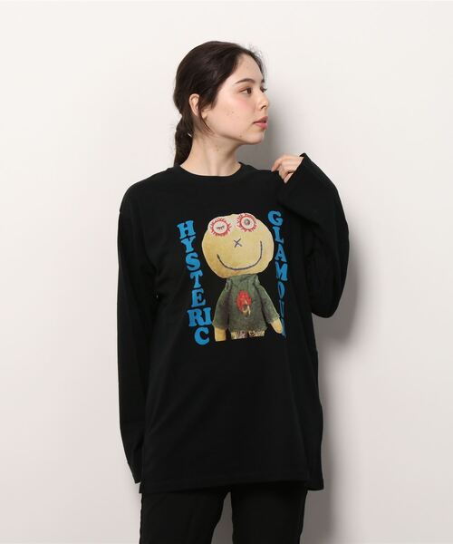 HYSTERIC GLAMOUR(ヒステリックグラマー)の「HYSTERIC DOLL オーバーサイズTシャツ(Tシャツ/カットソー・レディース・ホワイト/ブラック/ネイビー・FREE)」の1枚目の写真