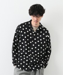 EDIFICE LA BOUCLE | 【LA BOUCLE / ラブークル】オープンカラーシャツ ビッグドット(シャツ/ブラウス)