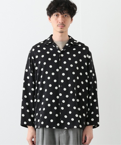 EDIFICE LA BOUCLE（エディフィスラブークル）の「【LA BOUCLE / ラブークル】オープンカラーシャツ ビッグドット（シャツ/ブラウス・メンズ・ブラック・2）」の12枚目の写真