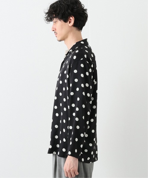 EDIFICE LA BOUCLE（エディフィスラブークル）の「【LA BOUCLE / ラブークル】オープンカラーシャツ ビッグドット（シャツ/ブラウス・メンズ・ブラック・2）」の13枚目の写真